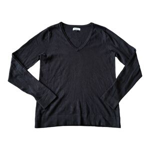 Galeries Lafayette Sweater Womens Size Small Love Sleeve V-Neck Viscose Blend